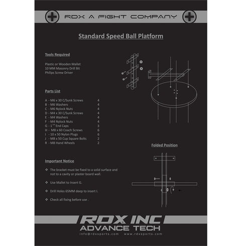 RDX BOXING CLUB 10PC SPEED BALL PLATFORM SET-5